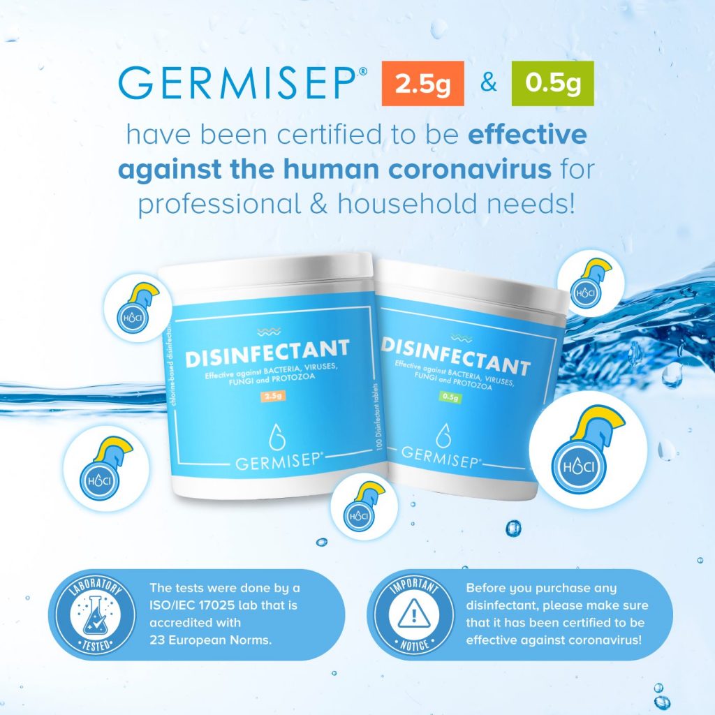 Germisep 2.5G 30’s Disinfectant tablets Hovid Online Store